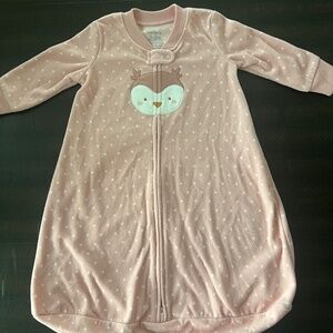 Warm, long sleeve fleece sleep sack